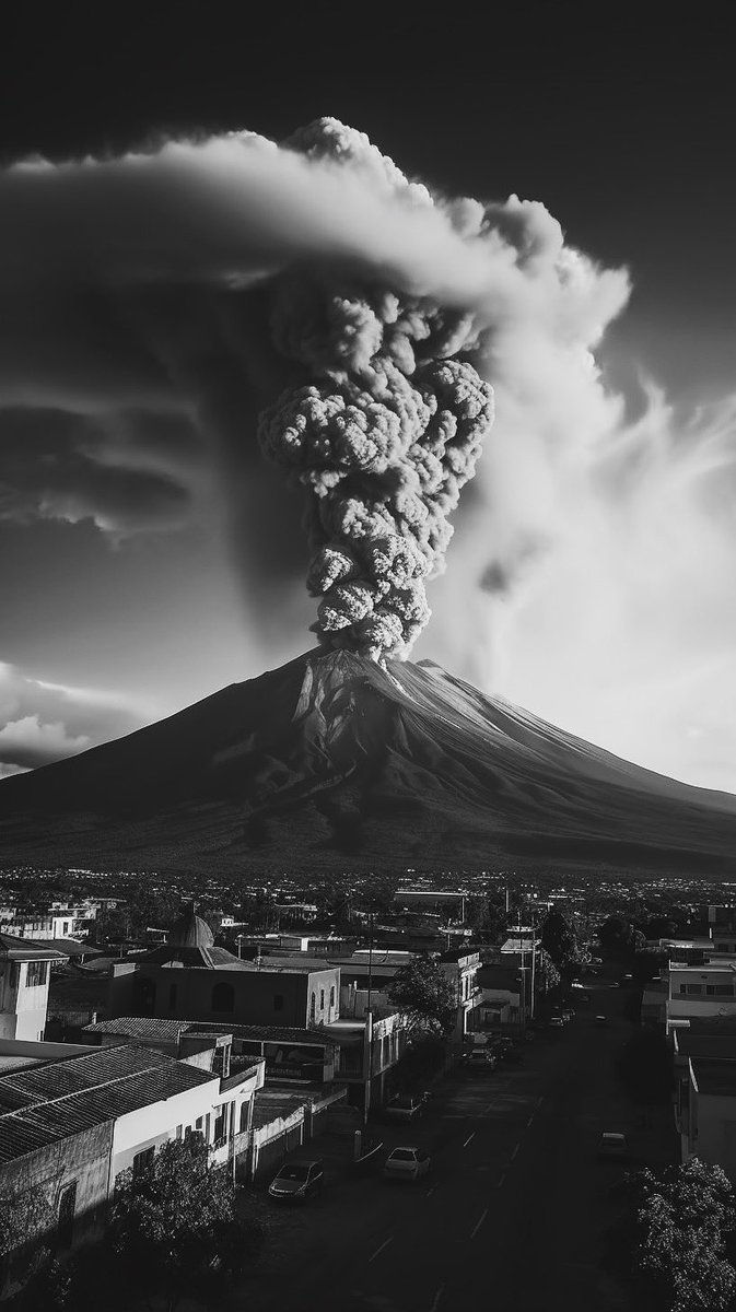 adancitok's tweet photo. Últimamente el #Popocatepetl anda muy activo. (Imagen creada con AI) #midjorney https://t.co/gPHsJnTXBw