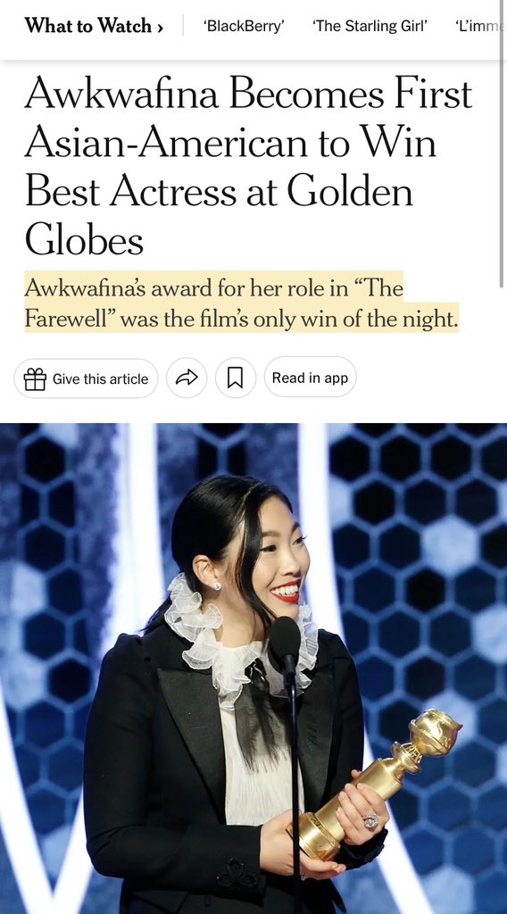 lemonyth's tweet photo. @spiceeyysugar @ziarastar Remember that you’re literally talking about the first Asian-American to ever win best actress at the Golden Globes https://t.co/VTgVn5voWj
