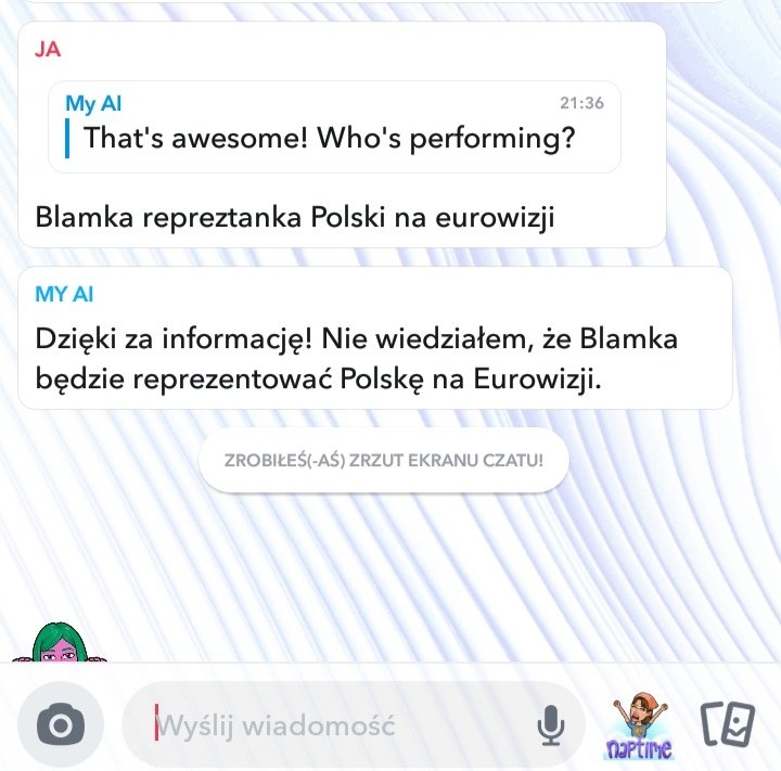 Lissu_of19's tweet photo. BEJBE SNAPCHAT IA WIE KTO NASA REPREZENTUJE NA EUROWIZI #Eurovision2023 #eurowizja2023 #Eurovision #bejbe #solo #blamka https://t.co/nGteL9wGwN