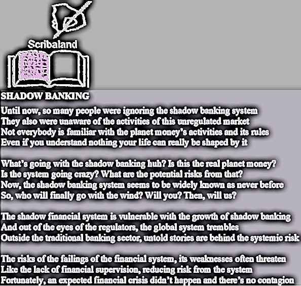 scribaland1's tweet image. #Scribaland1 SHADOW BANKING
After the storm…the storm or big bang of the #planet money?#cahiersdevacances #calligraphe #calligraphes #calligraphie #cameo #cantine #cantines #cantique #cantiques #casteur #casteurs #casteuse #casteuses #caster #casting #castings #chanson #chansons