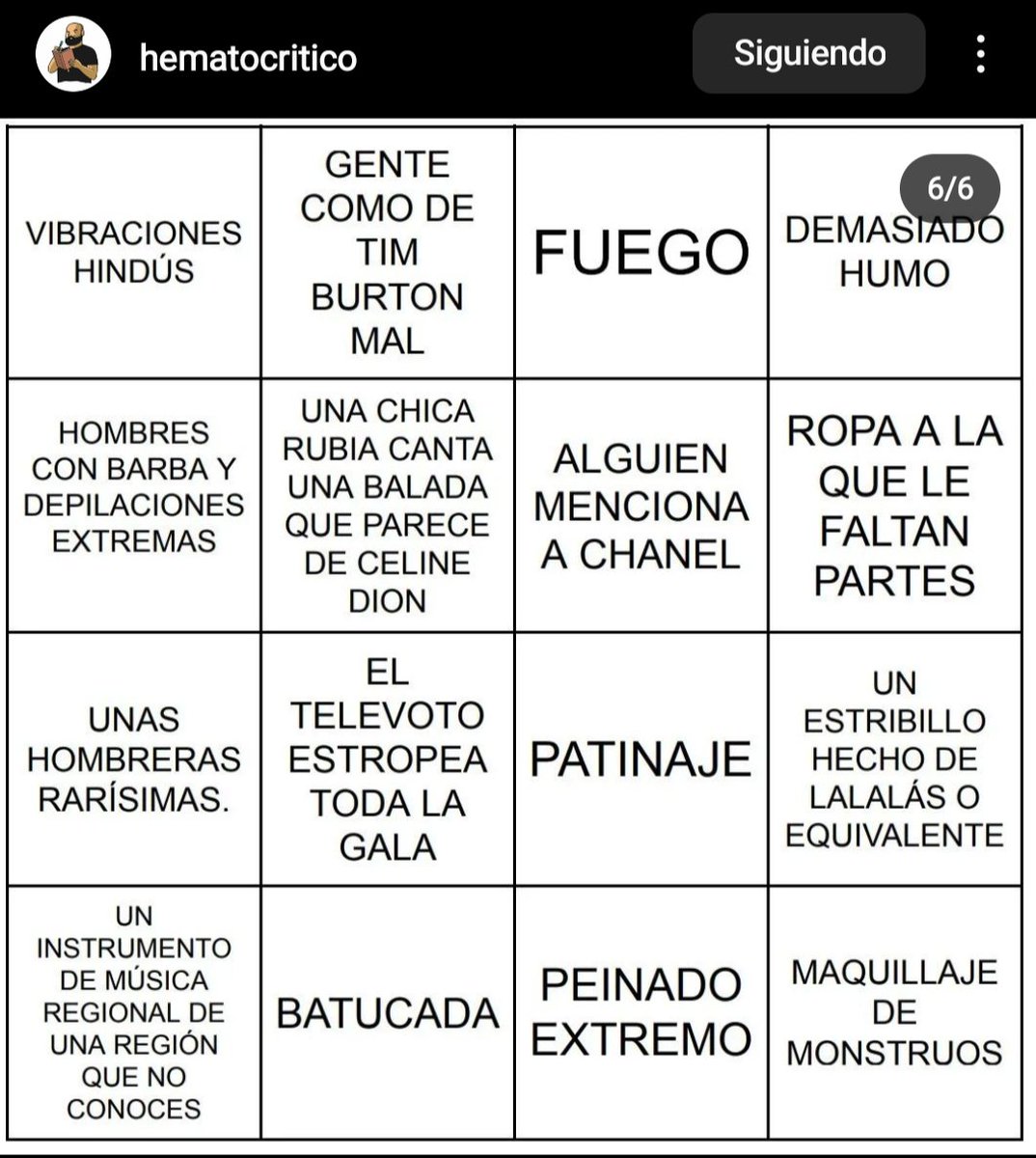 aneke_hg's tweet photo. @hematocritico #trospidvision #bingo https://t.co/6M95BJaEXX
