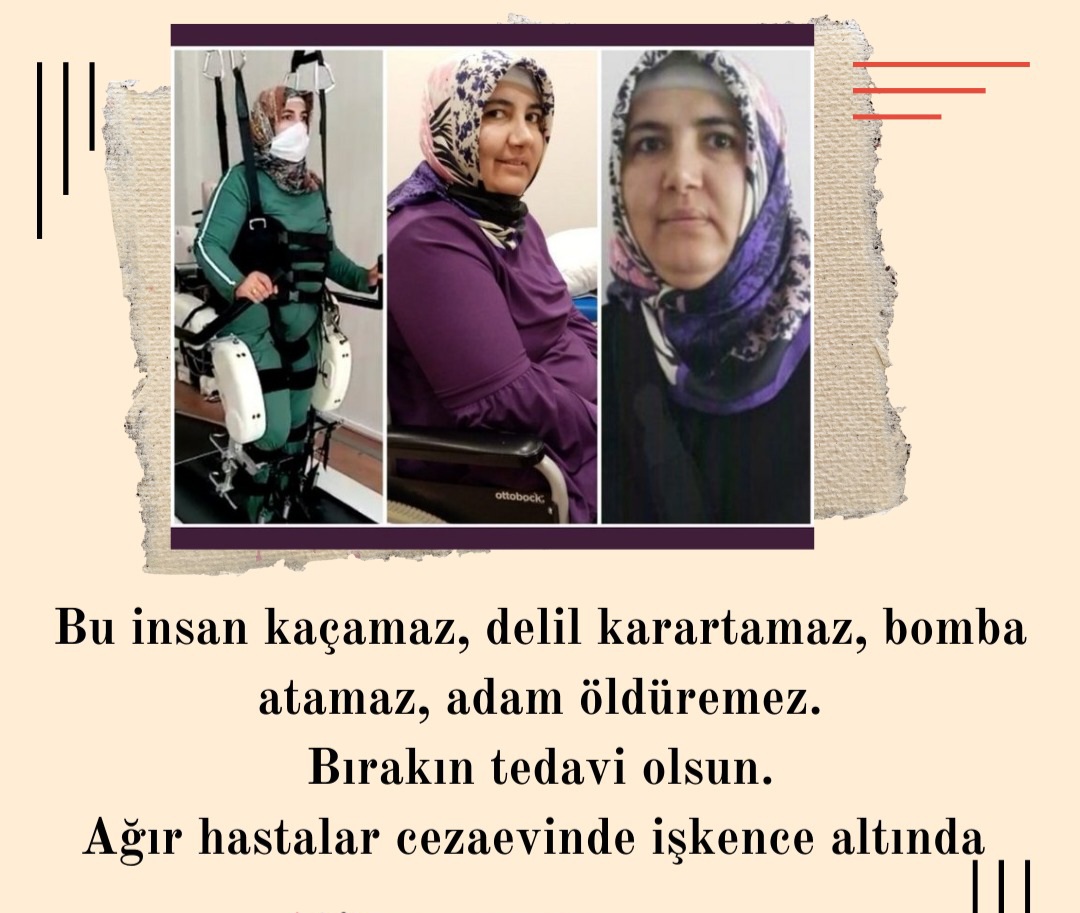 %89 Engelliyi tutuklu bırakmak
%100 işkence yapmaktır.

AğırHasta TutukluKalmasın