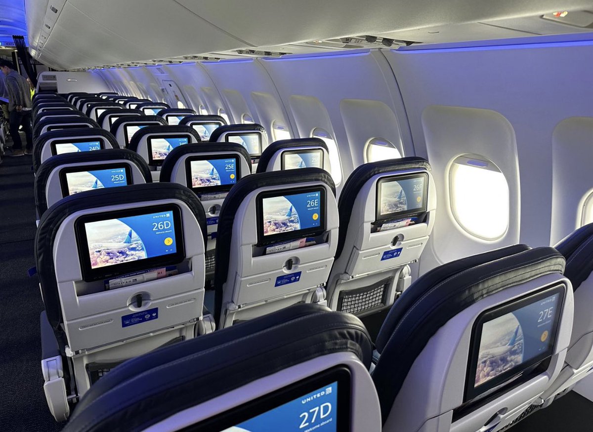 Our first #unitednext retrofit begins flying today!! Be sure to be on the lookout if you’re on one of our A319 flights. With inseat IFE, larger bins, and led lighting, this aircraft will provide an amazing customer experience. flightaware.com/live/flight/N8…