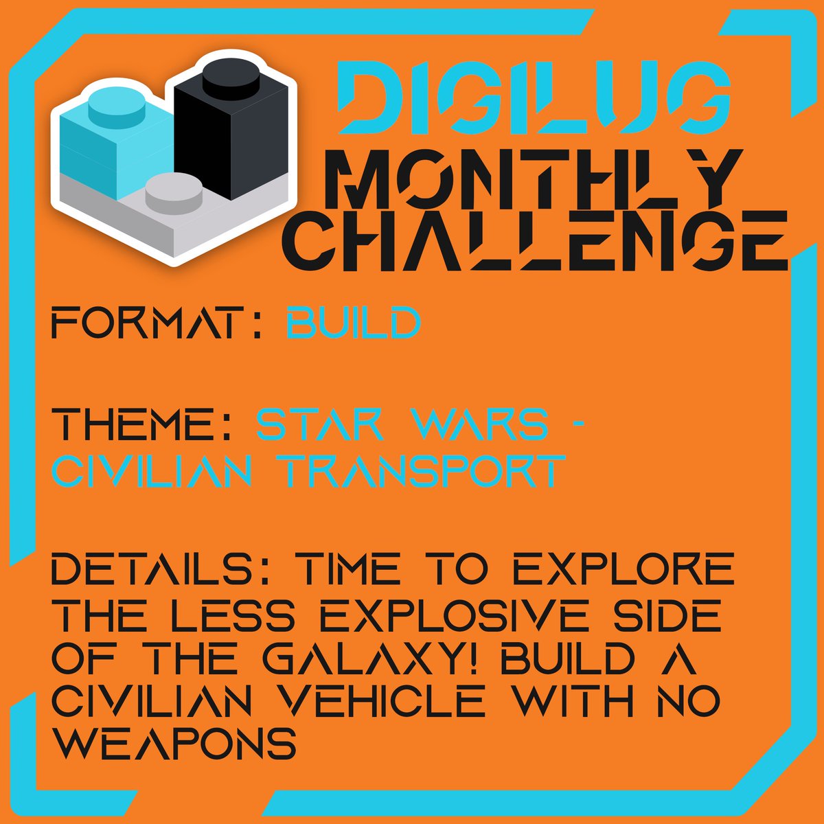 It's time a for a Star Wars themed Monthly Challenge!  Join our discord to participate with your best civilian vehicles!