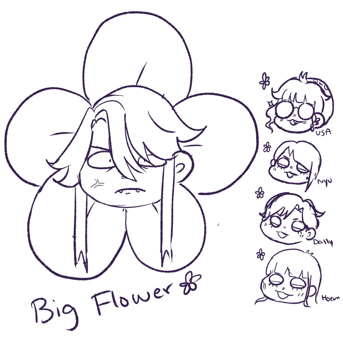 UsameiAH's tweet photo. My finger slipped Big Flower~ your cute when youโre upset.
#DrawV https://t.co/KzqMYCHghR