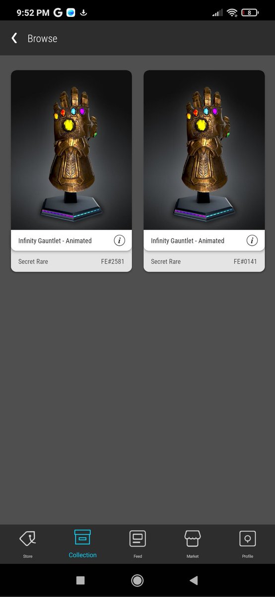 ArgazVV's tweet photo. @philnice272 @veve_official Nice 😎💪 dis the same but i get 100 mints more  🧐 ! Do you know if the mint of the gauntlet it's the same for the both Thanos air drop or if its a random mint for the both ? 🤔 https://t.co/grh04kzgLh