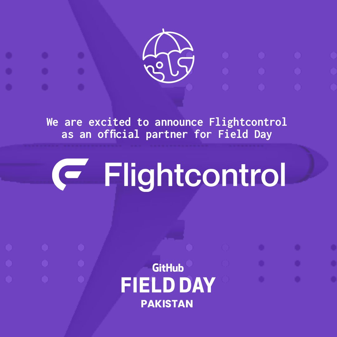 We're excited to announce FlightControl as our official partner for GitHub Field Day Karachi! 🎉 Their expertise in technology and innovation will help take our event to the next level. Welcome aboard, FlightControl! 💻🚀 #GitHubFieldDayKarachi #OfficialPartner #FlightControl