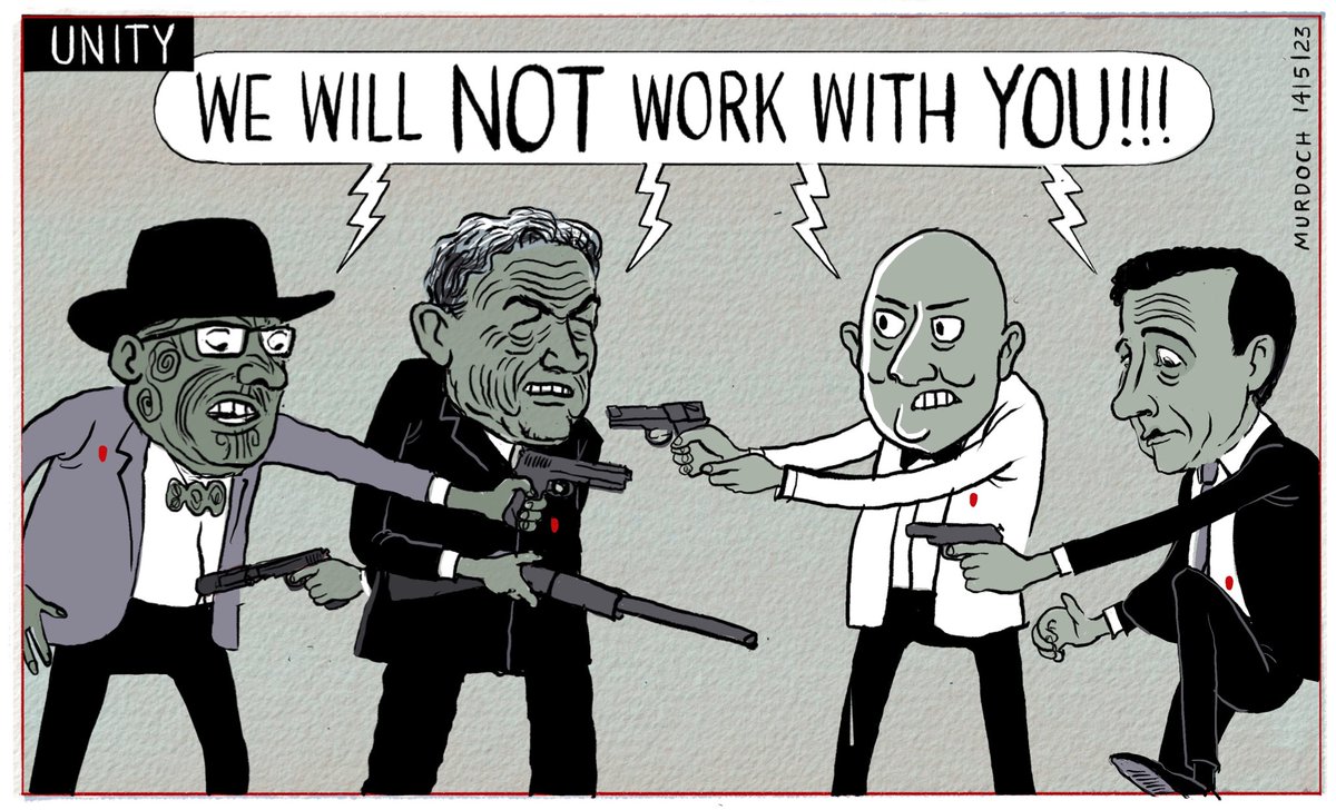 domesticanimal's tweet photo. It’s been like a Tarantino movie around here recently.
My @SundayStarTimes @NZStuff #cartoon #nzpol https://t.co/3t03jhNHEE