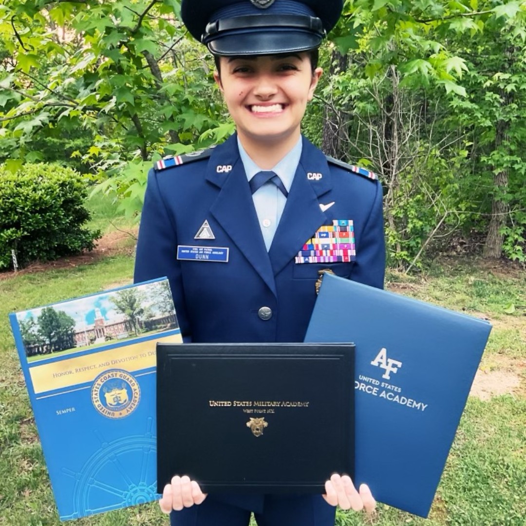 RT CivilAirPatrol "Congratulations to #CivilAirPatrol Cadet Shaley Dunn, who received 3 service academy appointments, ultimately choosing the <a href="/USCGAcademy/">U.S. Coast Guard Academy</a>. She’ll enter the Coast Guard Academy this summer, majoring in operations research and data ana… "