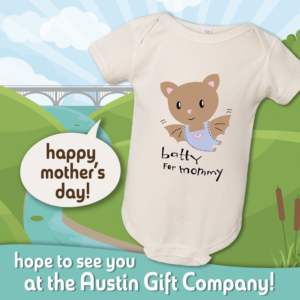 AustinBatworks's tweet photo. Happy Mother’s Day! Come hang at the Bat Booth at the Austin Gift Company, 4211 S Lamar. Open 10am - 8pm daily. 🦇🦇🦇 https://t.co/BdojzJw1BV