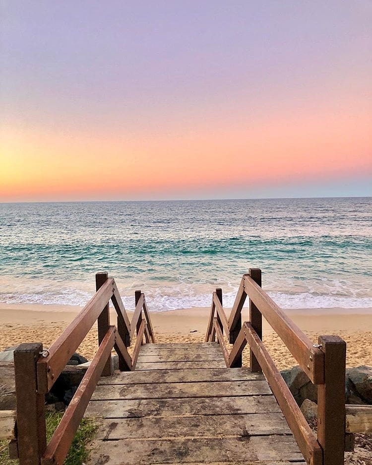 A stairway to heaven at #MoffatBeach 💜🐚 Explore the local boutiques, quirky cafes and award winning brews @moffatbeachbrewing #visitsunshinecoast #sunshinecoastforreal #sunshinemoment 📷: @linc_lewis via @queensland