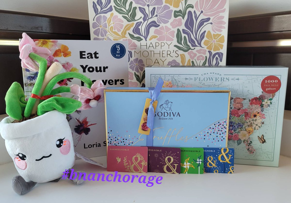 BNAnchorage's tweet photo. It's the day before Mother's Day and you need a last minute gift? Visit your #bnanchorage. We have gifts for everyone. Don't know what to get? Try our #barnesandnoble gift cards. Buy $100 in gift cards and get a $10 gift card for free. 

#bn #bnbuzz #mothersday https://t.co/0i7dBwDwyZ