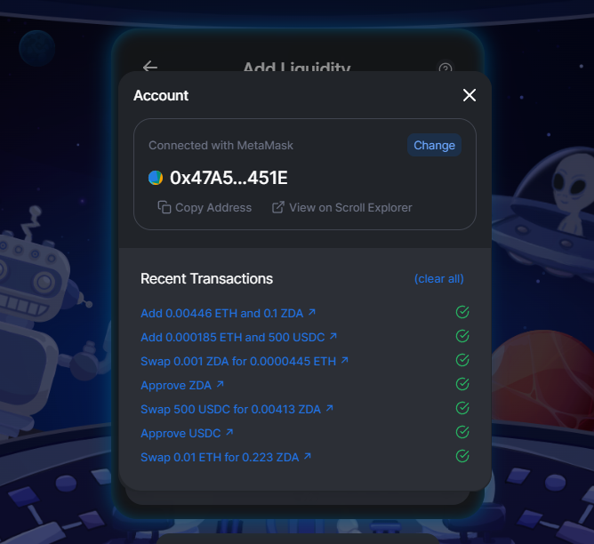 AndreySev96's tweet photo. https://t.co/OXrO0FyePC
With its user-friendly interface and top-notch security features, Zada Finance makes it easy for anyone to get involved in DeFi. Join us today and experience the power of DeFi with Zada Finance. @ZadaFinance  @Scroll_ZKP https://t.co/Yg38rLddpx