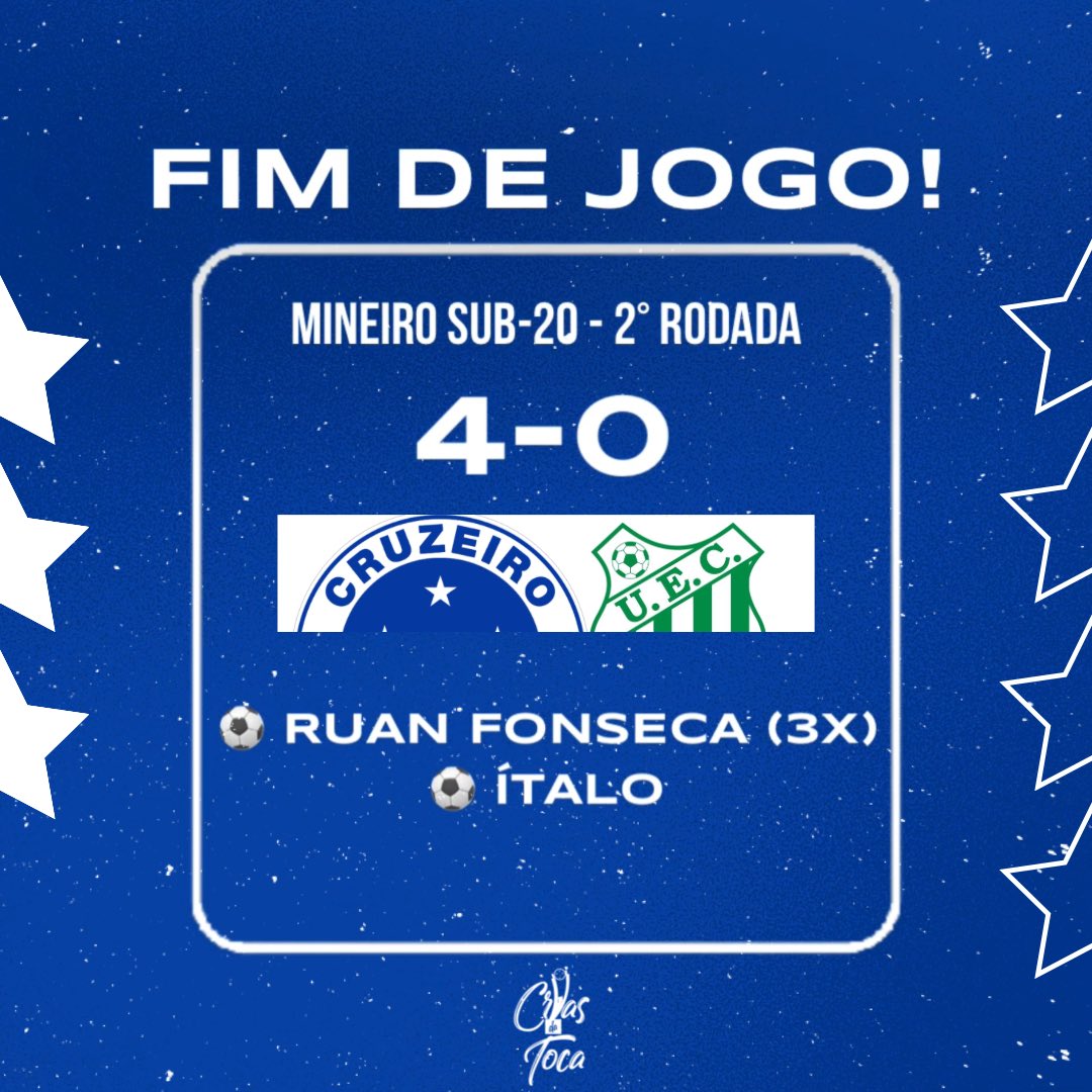 Goleada dos Crias!🤩🦊

Nesta tarde, vencemos o Uberlândia por 4-0 pelo Mineiro Sub-20. Os gols da raposa foram marcados por Ruan Fonseca (3x) e Ítalo 

Nossos Crias foram assistidos de perto pelos atletas Bruno Rodrigues e Juan Christian, ambos do elenco profissional