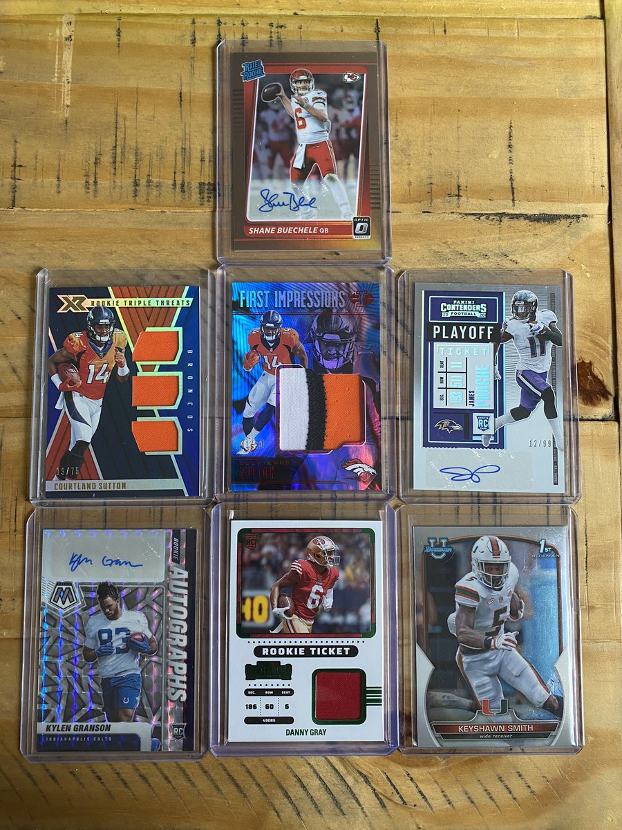 The early start to my #SMU2NFL #PonyUpDallas collection. Have a Danny Gray playoff ticket RPA en route, and will be buying every single Rashee Rice rookie out there