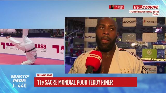Teddy Riner, champion du monde : « Il faut s'arracher les couilles pour gagner »: Champion du monde pour la onzième fois, ce samedi à Doha, Teddy Riner savoure son sacre et mesure le travail qu'il a dû abattre pour revenir au… ** martialnet.it dlvr.it/Sp0Fg1
