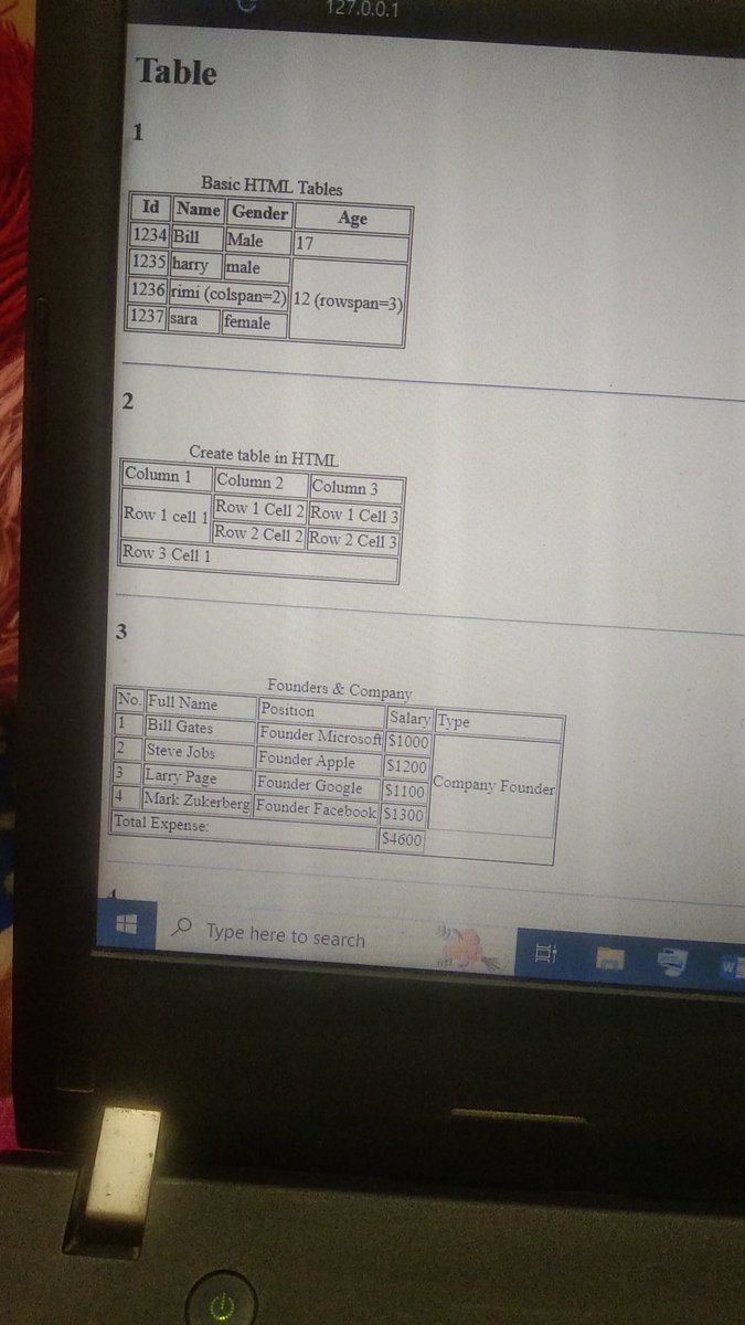 _Kashish1719's tweet image. Day-7 completed
HTML tables 
@lovebabbar3 
#learning #webdev2023