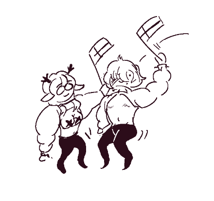 tsalop's tweet photo. Heh, @mosscoat_vtuber and @volpie_vtuber on twitter :P #MosscoArt https://t.co/t6dlgzfPsP