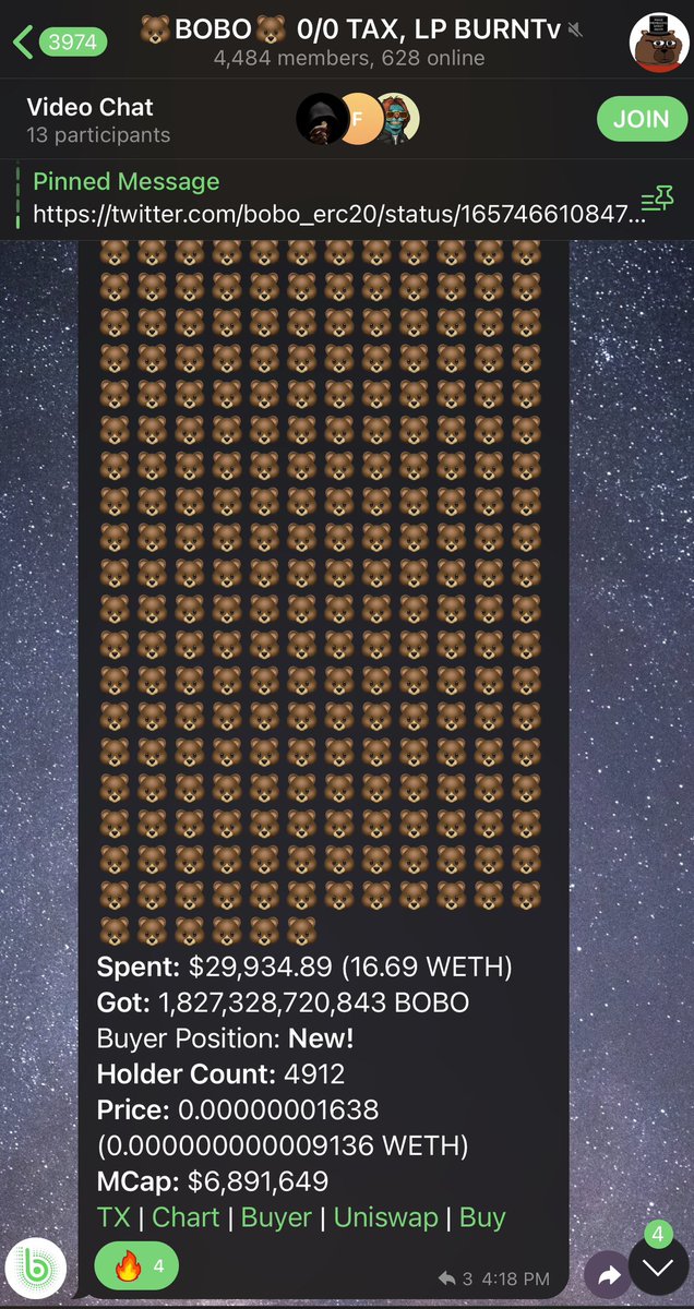 YONWORLD7's tweet photo. FOREVER BULLISH ON $BOBO 🔥 @BOBO_Erc20 

16 ETH BUY 💰💯

OVER 4900 HOLDERS!!!

STRONGEST COMMUNITY IN CRYPTO!!!

https://t.co/2kCtJxPhaf

https://t.co/LxLlGQJraM

https://t.co/9gpGt9IGYY

https://t.co/zGZSybLXi5

https://t.co/y70NSavVb4

$BOBO #BOBO $PEPE #PEPE @BOBO_ERC20 #MEME #MEMECOINS #MEMESZN $BTC $ETH $DOGE #memecoin #DOGE $SHIB #SHIB #CRYPTO #CRYPTOCURRENCIES