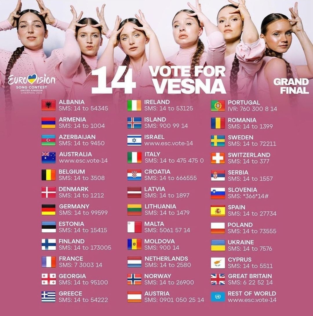 MiraMulko's tweet photo. @Eurovision Vote for Vesna 🇨🇿🇨🇿 https://t.co/8jEml4QEhn