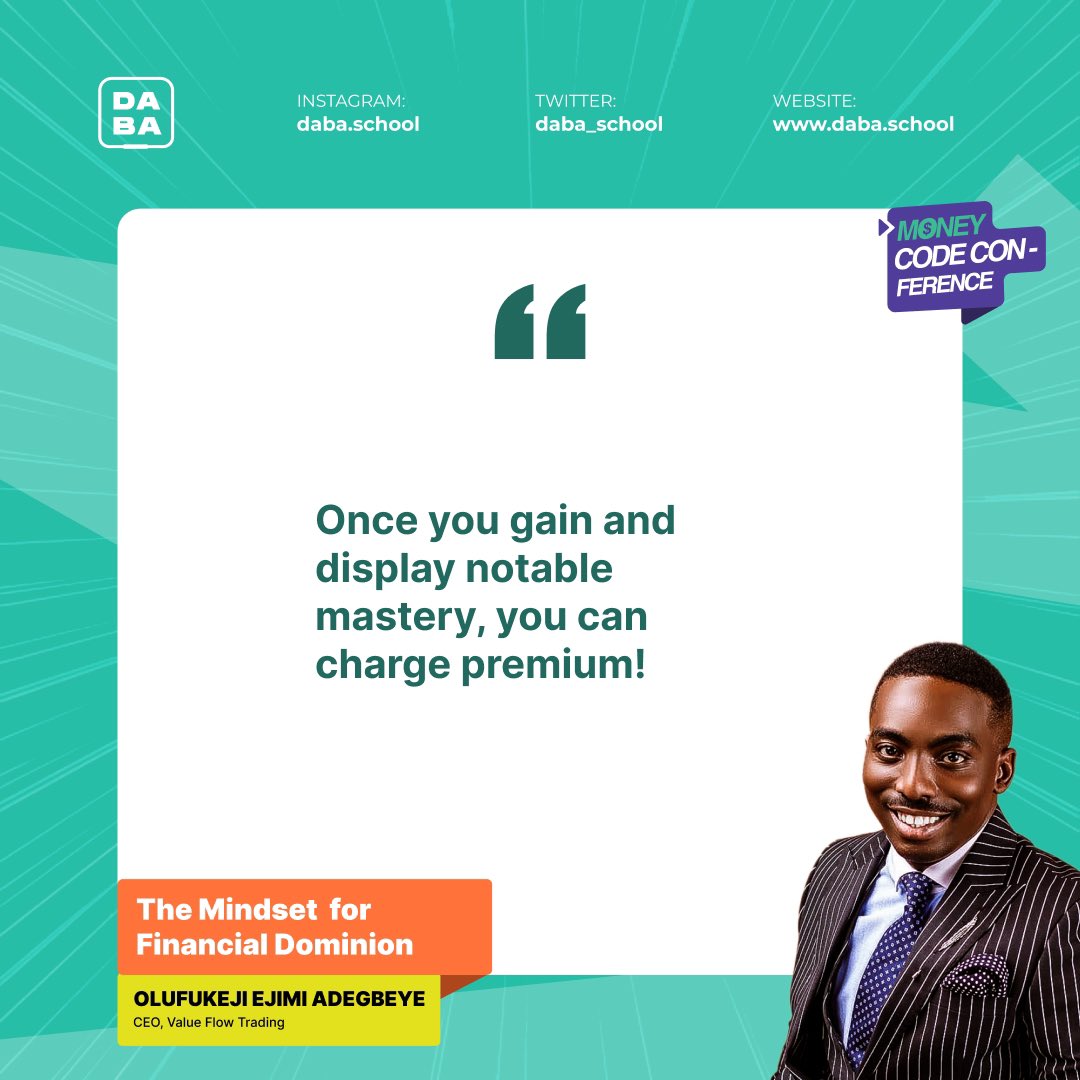 daba_school's tweet photo. DAY II
Highlights from our first teacher!
The best money mindset teaching you’ll ever hear!🔥
#DABAis4 #MCC2023 #MoneyCodeConference https://t.co/7YrzsWQXhe