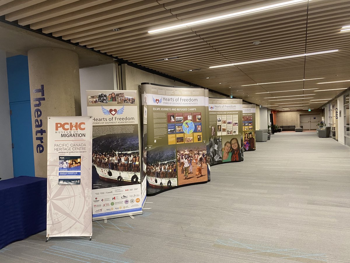 PchcMoM's tweet photo. The #HeartsofFreedom exhibit is now on at #UBC Robson Square! Open to visit until May 31.

Guests have joined us this afternoon for a screening of "Passage to Freedom" &amp; discussion panel. Stay tuned for more photos! https://t.co/MVmnYQkTgh