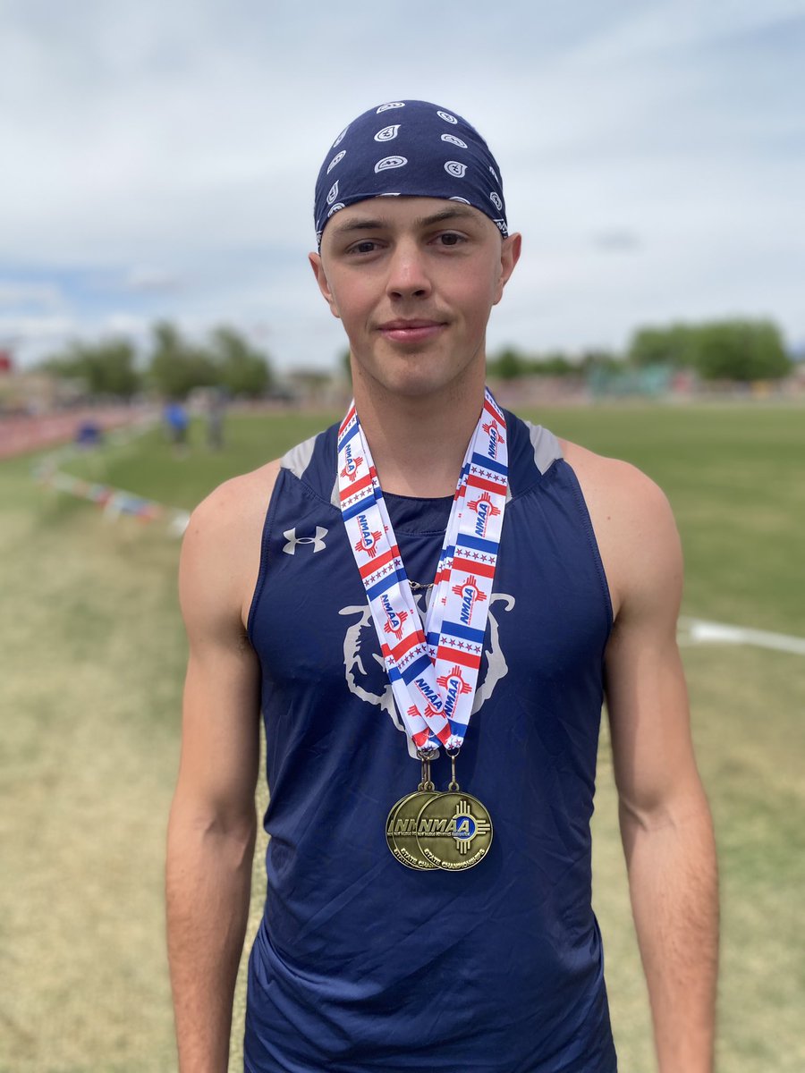 Cruz Markham of La Cueva High School is the Class 5A 400m Champion at the Western Sky Community Care State Track and Field State Championships