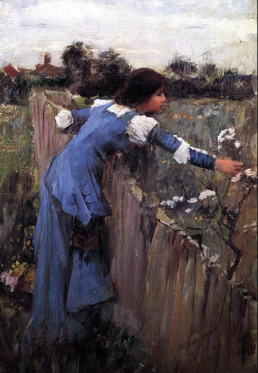 APrerrafaelita's tweet photo. Oh, ser una musa de Waterhouse y dedicarse a coger flores 🌷💐🌸 https://t.co/yXShrkhlls