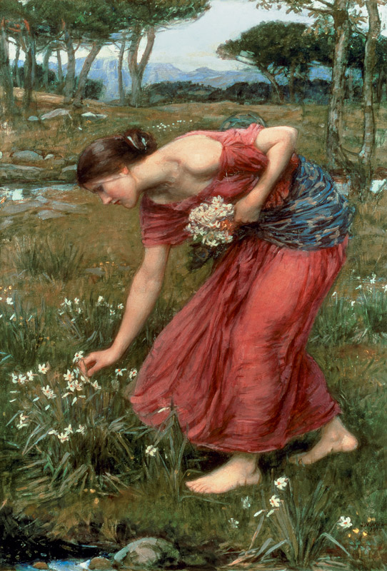 APrerrafaelita's tweet photo. Oh, ser una musa de Waterhouse y dedicarse a coger flores 🌷💐🌸 https://t.co/yXShrkhlls