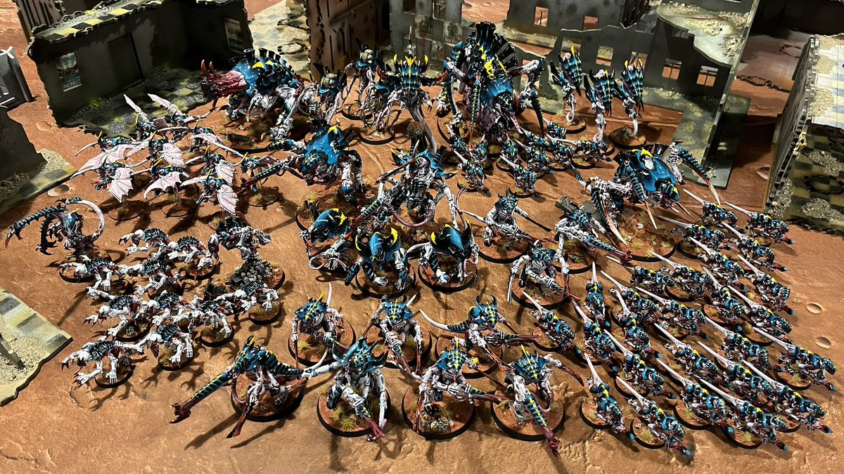 Just over a year’s work on Hive Fleet Typhaeus and here they are! I’ve just finished a few more Warriors too, but they missed out the on the photoshoot…
#PaintingWarhammer #WarhammerCommunity #Tyranids #40k #WarpShadow #warmongers