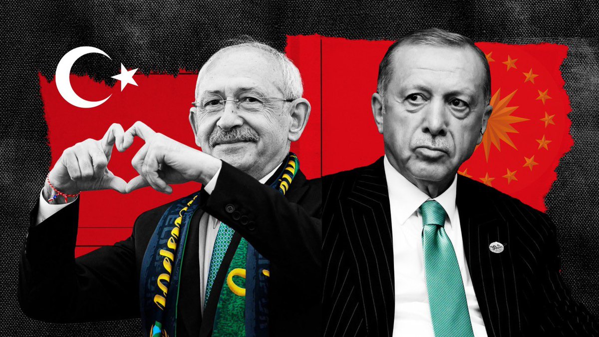 🇹🇷 | ATENCIÓN: Las elecciones en Turquía mañana pueden marcar un hito para la democracia mundial. Erdogan, aliado de Maduro y Putin, podría perder después de 20 años. Frente a él, Kilicdaroglu, defensor de la 'libertad y la democracia'. 

A pesar de que las encuestas favorecen a…