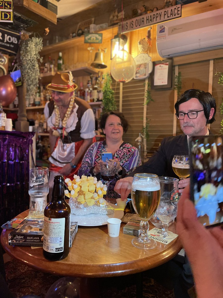 AllyW's tweet photo. Enjoying Eurovision night in the Sheep’s Heid https://t.co/Tp8XkkARHC