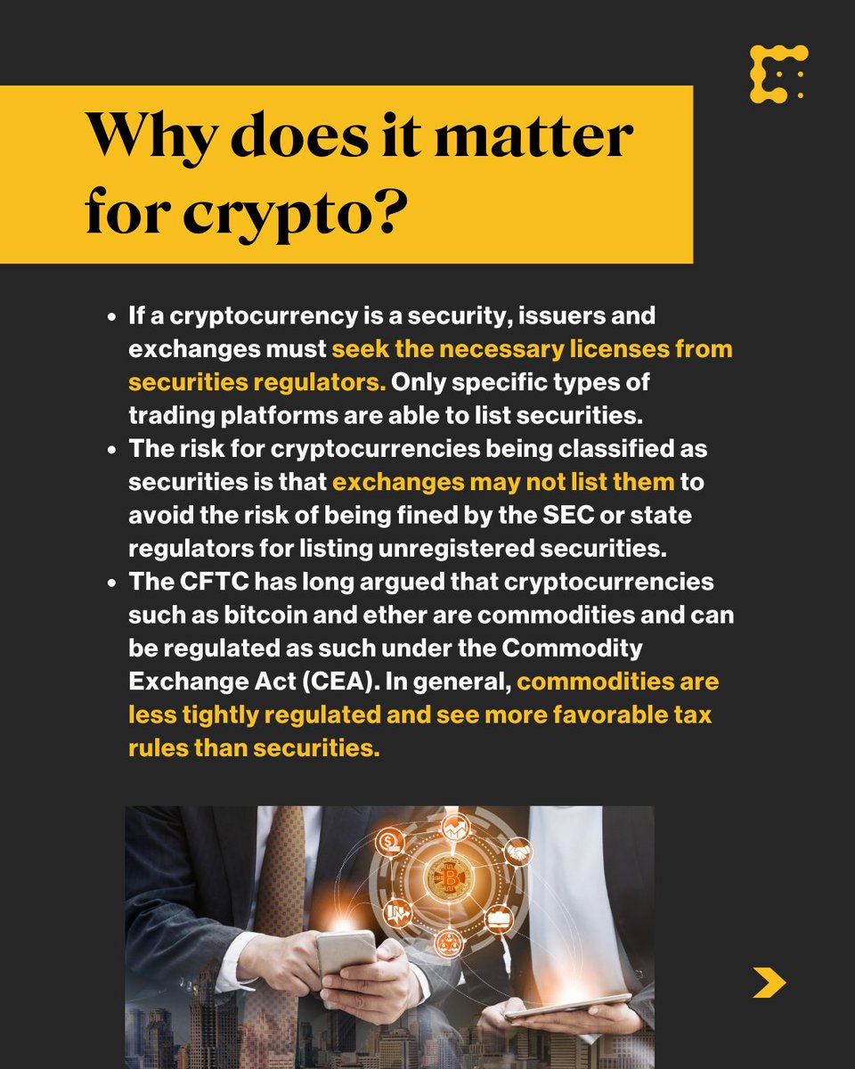 CoinDesk's tweet photo. The debate over if cryptocurrencies should be defined as securities or commodities has implications for whether, how and by whom they're regulated.

We explore the ongoing debate of whether cryptos should be classified as one or the other: 
https://t.co/VzZKUDPIAs https://t.co/r85hdR6aNc