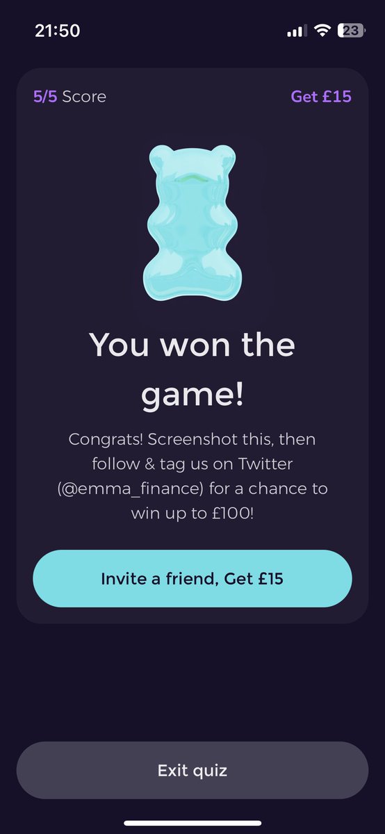timmygirly's tweet photo. Finally won after a mega drought! @emma_finance https://t.co/pUVATMXu5c