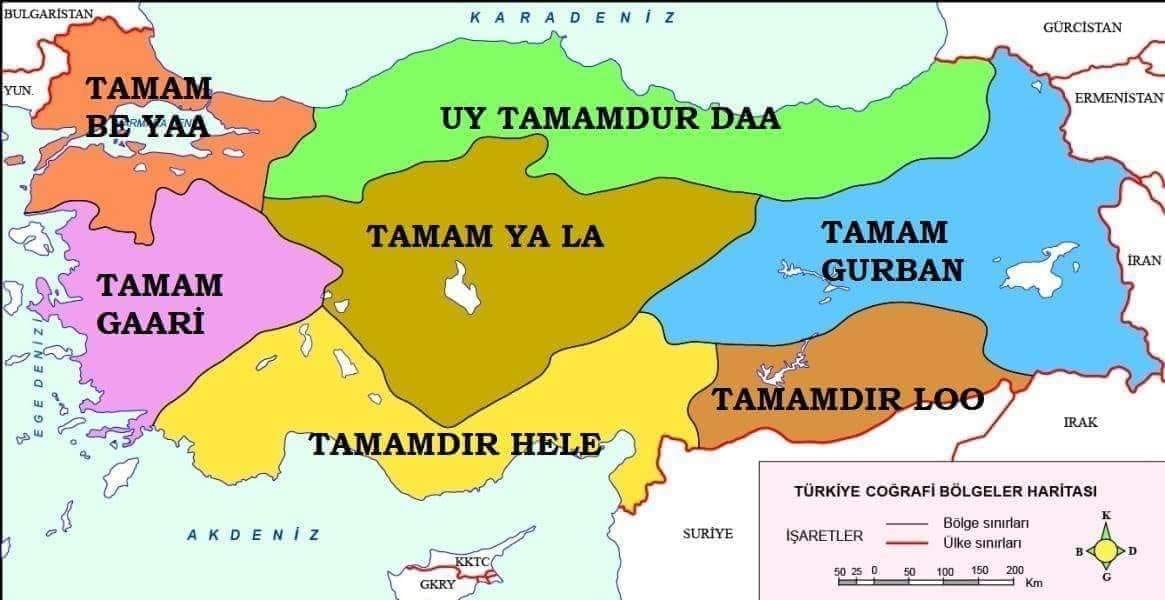 Türkiye tamam haritası