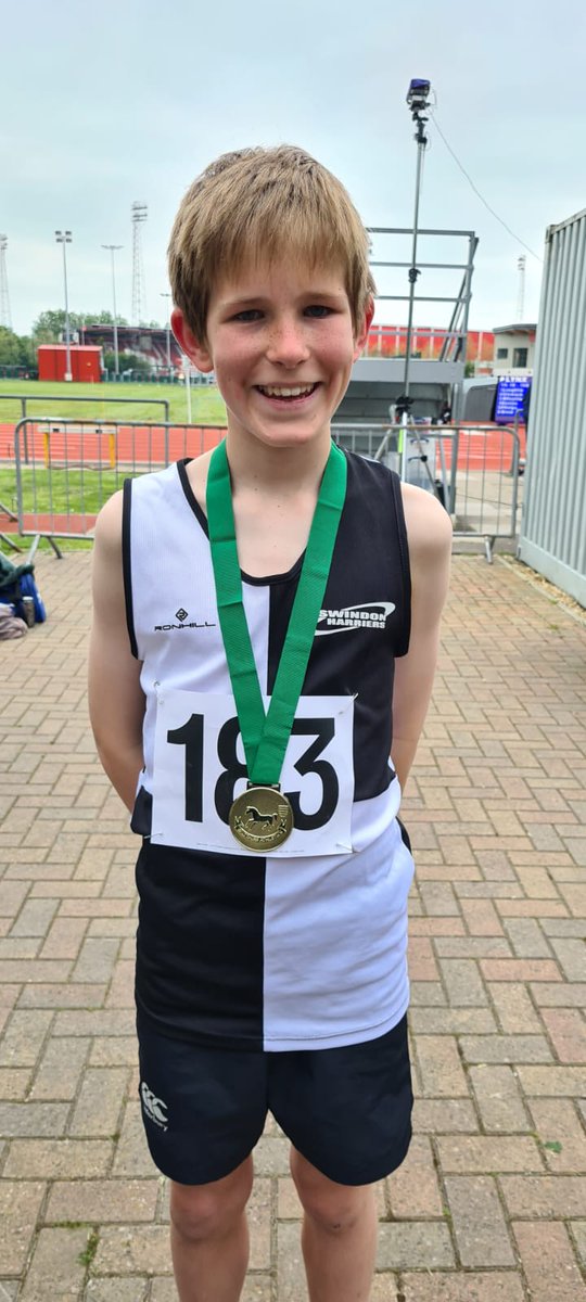 Cracking run from Dylan to win U13 1500m at the Wiltshire County Champs today.
Massive thanks to <a href="/debandrun/">Debbie Gunning</a> and <a href="/SwindonHarriers/">Swindon Harriers</a> for supporting him.