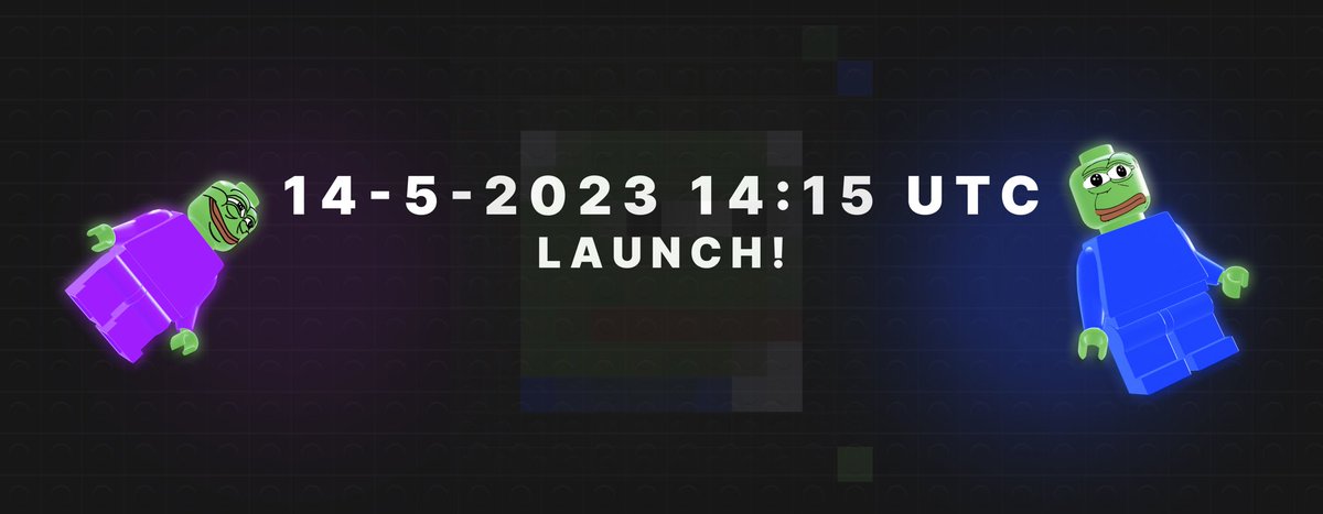 We are happy to announce that we will launch on Sunday 14-05-2023 at 14:15 UTC ! ✨ 

Congratulations to everyone for this successful presale, and get ready for what’s coming next 🧩 💥 

#Pepe #Legopepe #launch #presale #pinksale #binance #bsc