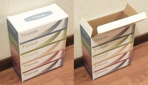 薄い本 を収納できるティッシュBOX。完璧な擬態でカモフラージュ。