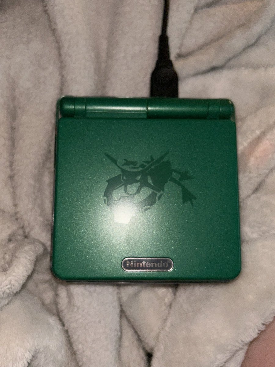 found an ips gameboy (ironically on facebook marketplace) for only $140, this one has a clean emerald case &amp; 10 brightness settings! 

a huge thank you to the seller for throwing in a free game as well (super mario land 2: 6 golden coin) 

hope i get my shiny starter before dan🙂