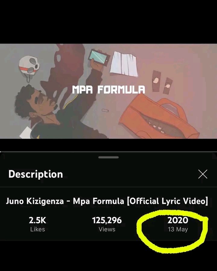 Juno indirimbo yanugize uwo ariwe uyu munsi yujuje Imyaka 3. 
#MpaFormula