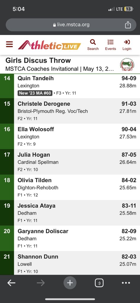 CoteCoted's tweet photo. Congratulations to Ryann &amp; Olivia today in discus! https://t.co/s8m5b0FM6m