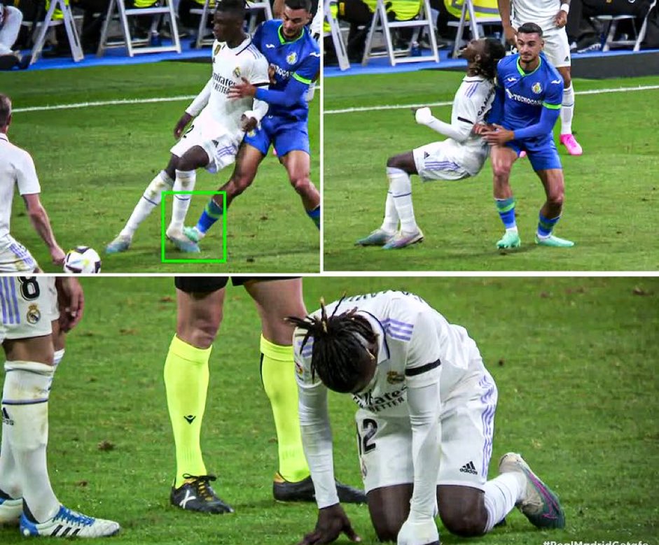 🚨🚨| Camavinga’s injury looks quite serious from these images, Real Madrid play Manchester City this Wednesday. 

This could be a BIG loss for Real… 😧