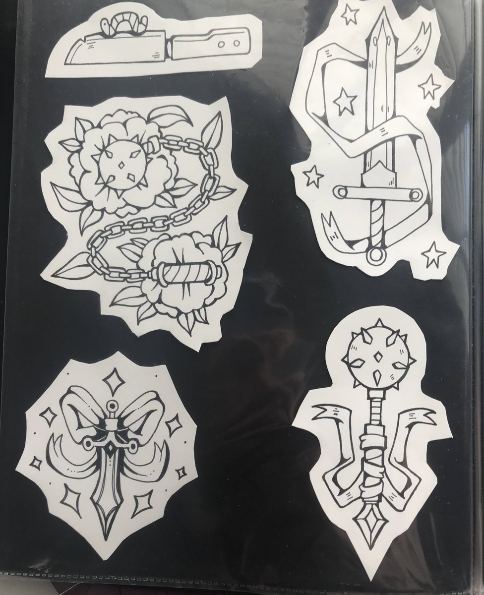 jaybadenart's tweet photo. i’m alive!! i’ve actually been working on a tattoo portfolio, no big pieces rn but here’s some pages so far :o] https://t.co/2n4N1BXnnx