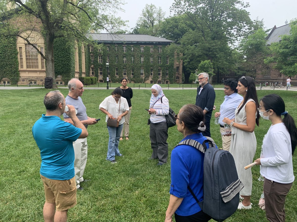 MarialenaNikol's tweet photo. Setting off for the #ClimateWalk @Princeton with Gerald Mills @taniasharmin505 @KoenSteemers @matzarakis @NeginNazarian @ForrestCHAOS @eliebz, Heba Khalil & Shabbir Ahmed. A great 3-hr peripatetic discussion, what a group! https://t.co/mZjJKKC3uv