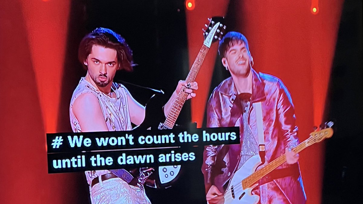 ElleEmSee's tweet photo. Absolutely DYING at the faces being made here #Eurovision https://t.co/ht2OkVsR0K