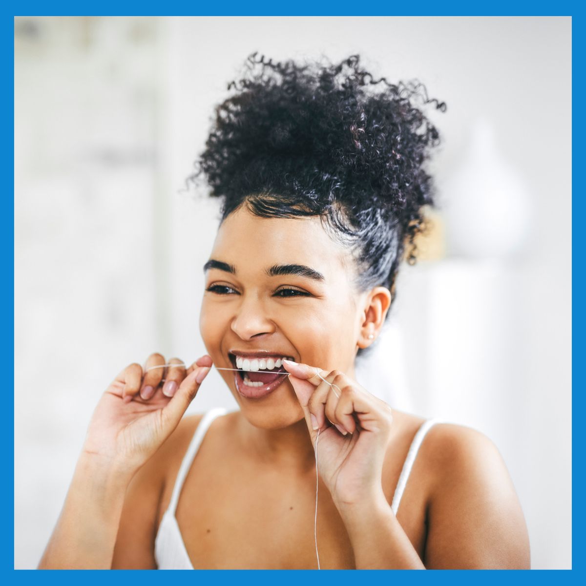 GladsteinDMD's tweet image. Using the same piece of #floss in your whole mouth spreads bacteria. Use a clean section for each tooth! #FlossingTips