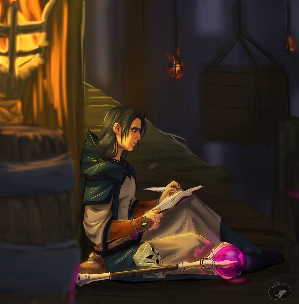 PsychotiCreati1's tweet photo. Sitting in a dungeon studying magic. Waiting for cool down to finish.  

#albiononline #fanart #infinitepainter https://t.co/PIBqHK7oOn