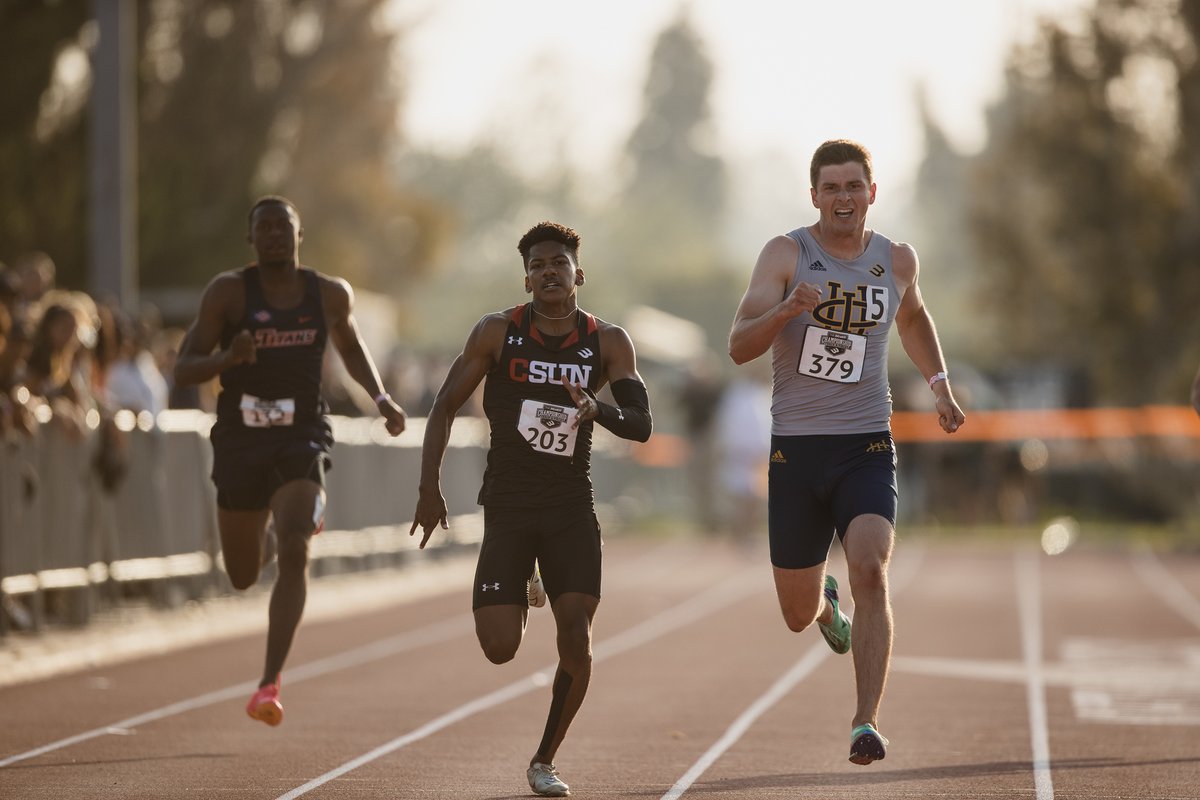 CSUNTFXC's tweet photo. @BigWestSports Men's 400m 
Logan Davis breaks the CSUN freshman school record, winning the race in a time of 46.55. The time is the second fastest in school history. https://t.co/D67prWSkp9