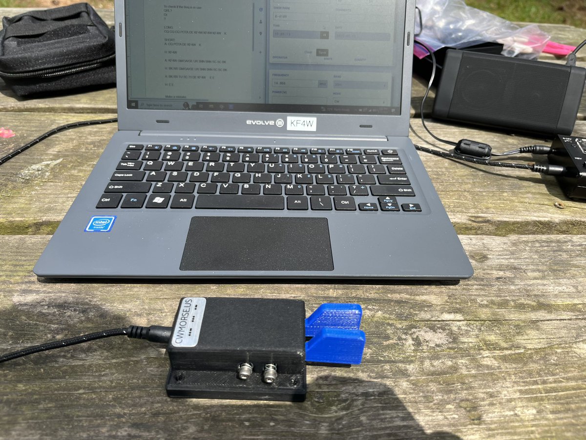 Attempted my first QRP CW activation at K-2913 Sesquicentennial SP in SC, but boy were the bands poopy. Only 4 QSOs on 20m but had a blast regardless. Thanks to KD4O for coming out with me. Thanks to @QRPerDotCom for the motivational videos. #hamradio #AmateurRadio #qrp #cwops
