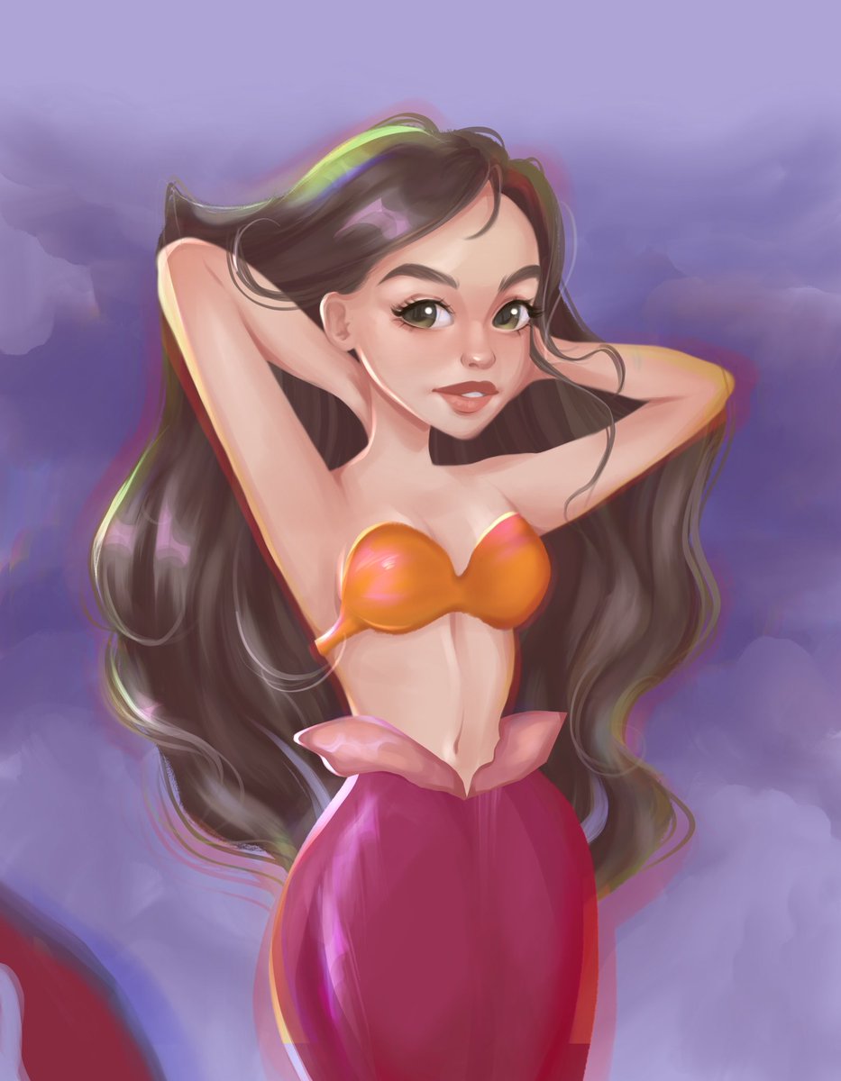mirabelleon's tweet photo. Process of drawing a mermaid🧜🏻‍♀️��🏻
#art #ArtistOnTwitter #mermay2023 #Mermaid https://t.co/f1jQV04ia3